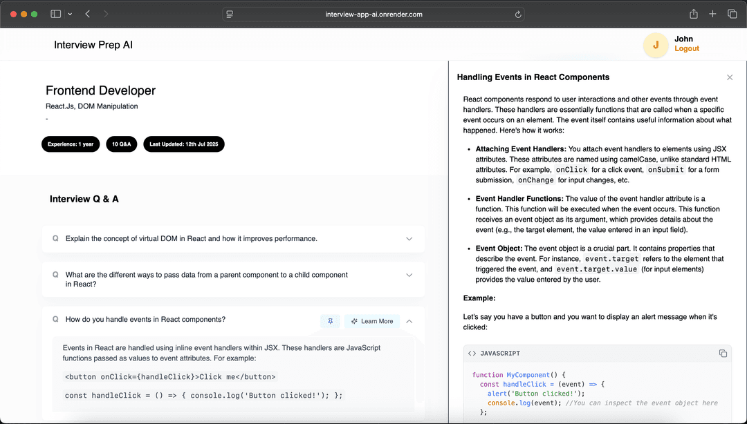 AI Learning Assistant – Personalized Q&A and Detailed Explanations
